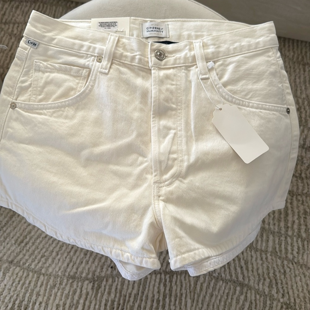 Citizens Of Humanity White Jean Shorts Casual Style